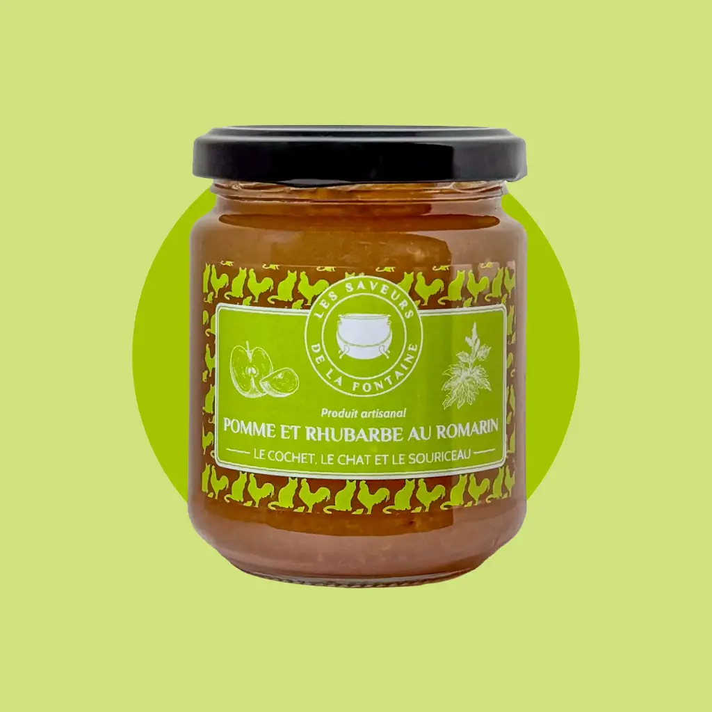 Pomme et Rhubarbe au romarin - Le Cochet, le Chat et le Souriceau