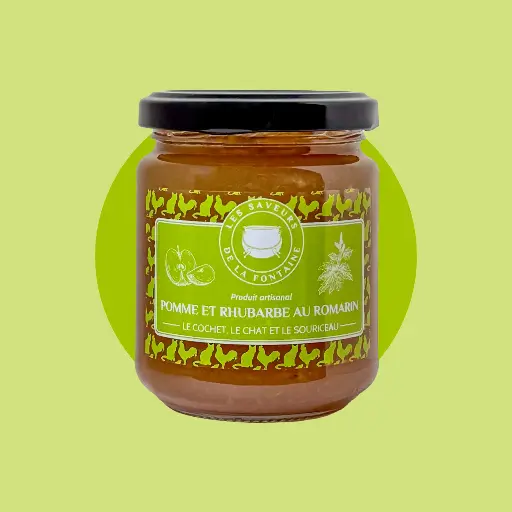Pomme et Rhubarbe au romarin - Le Cochet, le Chat et le Souriceau