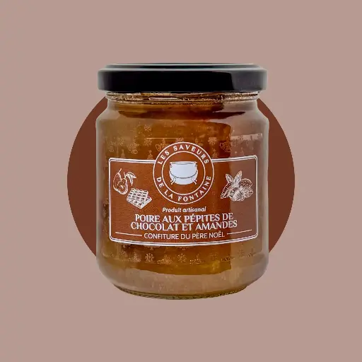 Poire aux pépites de chocolat et amandes - Confiture du Père Noël