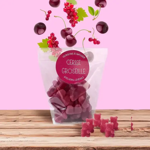 Oursons à infuser - Cerise Groseille
